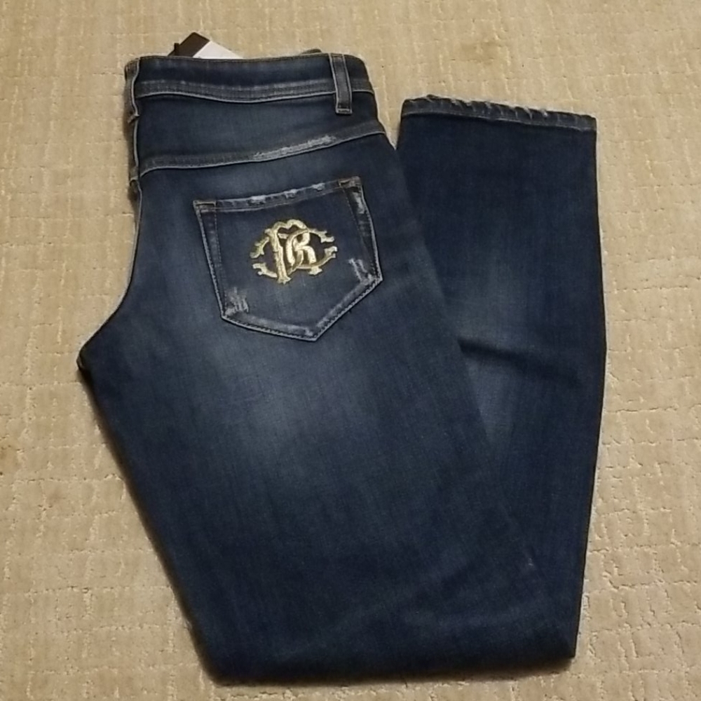 Roberto Cavalli Jeans Womens distressed